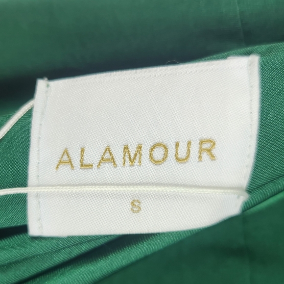 Alamour The Label Alyona Jersey Stretch Maxi Formal Gown Emerald Green Small - Picture 10 of 11